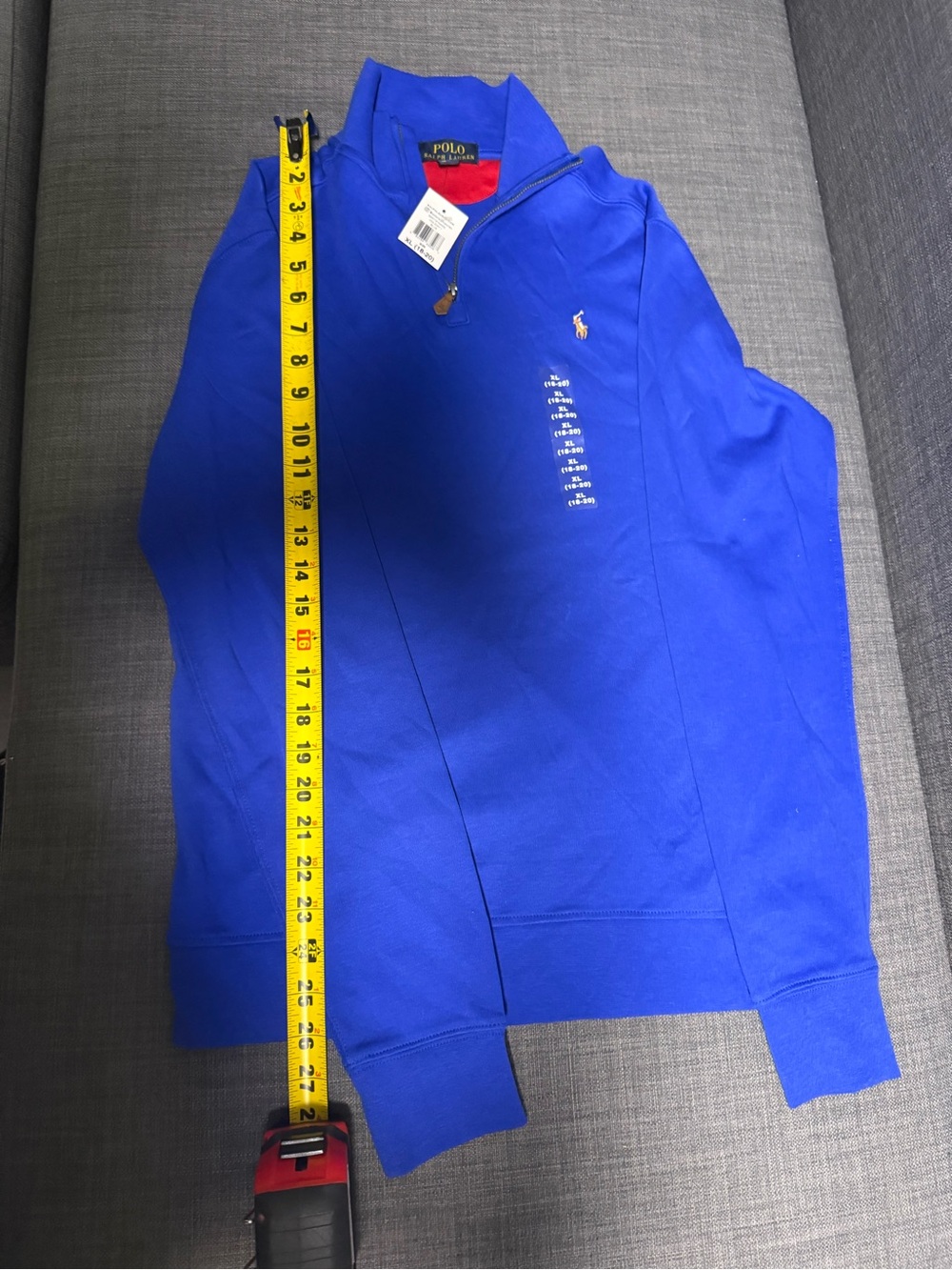 NWT Polo by Ralph Lauren Boy Royal Blue Quarter-Zip